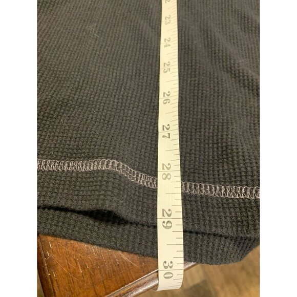 G. H. Bass Waffle Knit Thermal Henley Size XXL Black - Picture 8 of 9